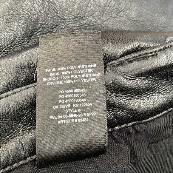 Aritzia Wilfred The Melina Super High Waisted Rise Black Faux Leather Pants 4 - Picture 10 of 12